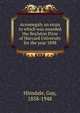 Acromegaly an essay to which was awarded the Boylston Prize of Harvard University for the year 1898, Hinsdale, Guy, 1858-1948 