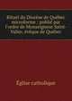 Rituel du Dioc?se de Qu?bec microforme : publi? par l'ordre de Monseigneur Saint-Valier, ?v?que de Qu?bec, Eglise catholique 