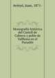 Monografia historica del Castell de Cabrera y poble de Vallbona en el Panades, Aviny?, Juan, 1871- 