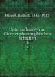 Untersuchungen zu Cicero's pholosophischen Schriften, Hirzel, Rudolf, 1846-1917 