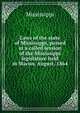 Laws of the state of Mississippi, passed at a called session of the Mississippi legislature held in Macon, August, 1864, Mississippi 