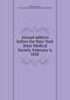 Annual address before the New-York State Medical Society. February 6, 1838, McNaughton, James, 1796-1874,Medical Society of the State of New York (1807-) 