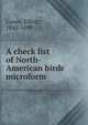 A check list of North-American birds microform, Elliott Coues 