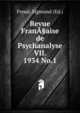 Revue Frana§aise de Psychanalyse VII. 1934 No.1, Sigmund Freud 
