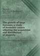 The growth of large fortunes; a study of economic causes affecting the acquisition and distribution of property, Watkins, G. P. (George Pendleton), 1876-1933 