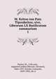 M. Kritou tou Patz Tipoukeitos; sive, Librorum LX Basilicorum summarium. 1, Patzes, M., 11th cent., supposed author,Mercati, Giovanni, 1866-1957.,Ferrini, Contardo, 1859-1902, ed. tr 