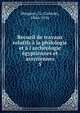 Recueil de travaux relatifs ? la philologie et ? l'arch?ologie ?gyptiennes et assyriennes, Maspero, G. (Gaston), 1846-1916 