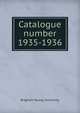Catalogue number. 1935-1936, Brigham Young University 