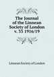 The Journal of the Linnean Society of London. v. 33 1916/19, Linnean Society of London 