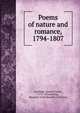 Poems of nature and romance, 1794-1807, Samuel Taylor Coleridge 