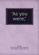"As you were,", Bangs John Kendrick 