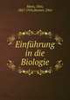 Einfuhrung in die Biologie, Maas, Otto, 1867-1916,Renner, Otto 