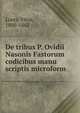 De tribus P. Ovidii Nasonis Fastorum codicibus manu scriptis microform, Loers, Vitus, 1800-1862 