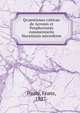 Qvaestiones criticae de Acronis et Porphyrionis commentariis Horatianis microform, Pauly, Franz, 1827- 