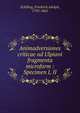 Animadversiones criticae ad Ulpiani fragmenta microform : Specimen I, II, Schilling, Friedrich Adolph, 1792-1865 