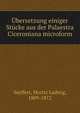 ?bersetzung einiger St?cke aus der Palaestra Ciceroniana microform, Seyffert, Moritz Ludwig, 1809-1872 