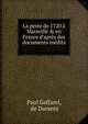 La peste de 1720 ? Marseille & en France d'apr?s des documents in?dits ., Paul Gaffarel, de Duranty 