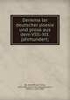 Denkma?ler deutscher poesie und prosa aus dem VIII.-XII. jahrhundert;, Mu?llenhoff, Karl Victor, 1818-1884. [from old catalog],Scherer, Wilhelm, 1841-1886 