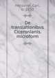 De translationibus Ciceronianis. microform, Meissner, Carl, b. 1830 