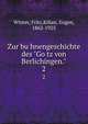 Zur buhnengeschichte des "Gotz von Berlichingen.". 2, Winter, Fritz,Kilian, Eugen, 1862-1925 