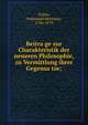 Beitra?ge zur Charakteristik der neueren Philosophie, zu Vermittlung ihrer Gegensa?tze;, Fichte, Immanuel Hermann, 1796-1879 