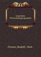 Anatolien. Wirtschaftsgeographie, Fitzner, Rudolf, 1864- 