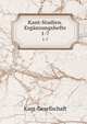 Kantstudien. Ergnzungshefte im Auftrag der Kantgesellschaft. No 1-6, Kant-Gesellschaft,Hans Vaihinger,B. Bauch 