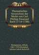Thematisches Verzeichnis der Werke von Carl Philipp Emanuel Bach (1714-1788), Wotquenne, Alfred, 1867-1939,Westphal, Johann Jakob Heinrich 