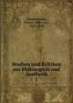Studien und Kritiken zur Philosophie und Aesthetik. 1, Zimmermann, Robert, Edler von, 1824-1898 