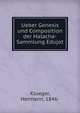 Ueber Genesis und Composition der Halacha-Sammlung Edujot, Klueger, Hermann, 1846- 