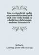 Das streitgedicht in der altprovenzalischen lyrik und sein verha?ltniss zu a?hnlichen dichtungen anderer litteraturen, Selbach, Ludwig. [from old catalog] 