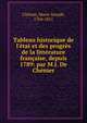Tableau historique de l'?tat et des progr?s de la litt?rature fran?aise, depuis 1789: par M.J. De Ch?nier, Ch?nier, Marie-Joseph, 1764-1811 
