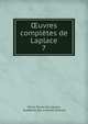 Oeuvres completes de Laplace, Pierre Simon de Laplace, Acad?mie des sciences (France) 