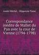 Correspondance inedite de Mallet du Pan avec la cour de Vienne (1794-1798), Andr? Michel , Hippolyte Taine 