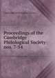 Proceedings of the Cambridge Philological Society. nos. 7-54, Cambridge Philological Society 
