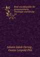 Real-encyklopdie fr protestantische Theologie und Kirche. 14, Herzog Johann Jakob 