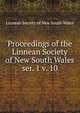 Proceedings of the Linnean Society of New South Wales. ser. 1 v. 10, Linnean Society of New South Wales 