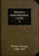 Britain's remembrancer. (1628), Wither, George, 1588-1667 