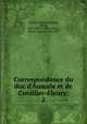 Correspondance du duc d'Aumale et de Cuvillier-Fleury;, Aumale, Henri d'Orl?ans, duc d', 1822-1897,Cuvillier-Fleury, Alfred Auguste, 1802-1887 