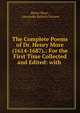 The Complete Poems of Dr. Henry More (1614-1687).: For the First Time Collected and Edited: with ., Henry More , Alexander Balloch Grosart 