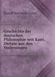 Geschichte der deutschen Philosophie seit Kant, Dictate aus den Vorlesungen, Rudolf Hermann Lotze 