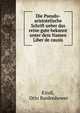 Die Pseudo-aristotelische Schrift ueber das reine gute bekannt unter dem Namen Liber de causis, Kind?, Otto Bardenhewer 