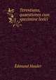 Terentiana, quaestiones cum specimine lexici, Edmund Hauler 