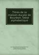 Titres de la maison ducale de Bourbon. Table alphabetique, Jean Louis Alphonse Huillard-Breholles , Albert Lecoy de La Marche, Archives nationales (France) 