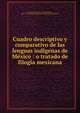 Cuadro descriptivo y comparativo de las lenguas indi?genas de Me?xico : o tratado de filogi?a mexicana, Pimentel, Francisco, conde de Heras, 1832-1893,Sociedad Mexicana de Geografi?a y Estadi?stica 
