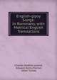 English-gipsy Songs: In Rommany, with Metrical English Translations, Charles Godfrey Leland 