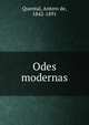 Odes modernas, Quental, Antero de, 1842-1891 