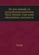 De arte amandi, ex accuratissima recencione Nicol. Heinsii: Cum notis selectissimis variorum in ., Publius Ovidius Naso 