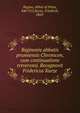 Reginonis abbatis prumiensis Chronicon, cum continuatione treverensi. Recognovit Fridericus Kurze, Regino, Abbot of Pr?m, 840-915,Kurze, Friedrich, 1863- 