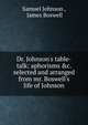 Dr. Johnson's table-talk: aphorisms &c. selected and arranged from mr. Boswell's life of Johnson, Johnson Samuel 
